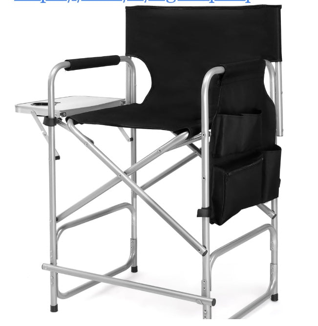 Outdoor director chair with side table